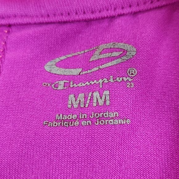 💜Champion Fuchsia & Neon Athletic Long Sleeve Top Medium - Picture 8 of 10